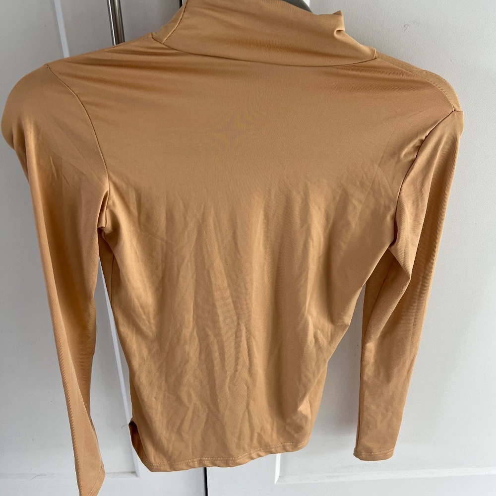 Shein Basic Mock Neck Solid Turtleneck Slim Tee S… - image 2